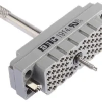 EDAC 516-056-000-401 56 Pin Receptacle For Non-Gendered Contacts With Screw - Rack And Panel Connector - Gray