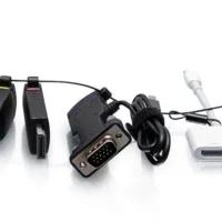 C2G 29891 Retractable Universal Mount 4K HDMI Adapter Ring W/ Mini DisplayPort/DisplayPort/USB-C/Lightning/VGA