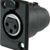 Switchcraft D3FBXAU 3-Pin Female XLR Panel/Chassis Mount Connector - Black/Gold 2 Switchcraft D3FBXAU 3-Pin Female XLR Panel/Chassis Mount Connector - Black/Gold -Neutrik shop D3FBAU