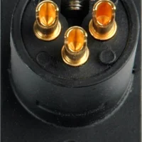 Switchcraft D3MBAU 3-Pin Male XLR Panel/Chassis Mount Connector - Black/Gold -Neutrik shop D3MBAU 1