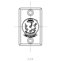 Switchcraft D6M 6-Pin Male XLR Panel/Chassis Mount Connector