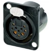 Neutrik NC10FD-LX-B DLX Series 10-Pin Receptacle - Female - Solder - Black/Gold -Neutrik shop NC10FD LX B