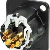 Neutrik NC10MD-LX-B DLX Series 10-Pin Receptacle - Male - Solder - Black/Gold -Neutrik shop NC10MD LX B 1