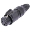 Neutrik NC3FX-HD-B Waterproof 3-Pin XLR Female Cable End Black/Gold -Neutrik shop NC3FX HD B