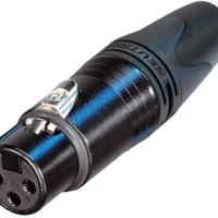 Neutrik NC3FXX-14-BAG-D 3 Pole Female XLR Cable Connector - Black/Silver - 100 Pack