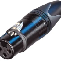 Neutrik NC3FXX-B-D 3 Pin Female XLR Cable Connector - Black/Gold - 100 Pack