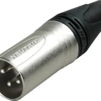 Neutrik NC3MXX-D 3 Pin Male XLR Cable Connector - Nickel/Silver - 100 Pack