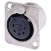 Neutrik NC5FD-L-1 5-Pin XLR Female Panel/Chassis Mount Connector - Nickel/Silver -Neutrik shop NC5FD L 1