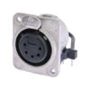 Neutrik NC5FDM3-H 5 Pole Female Horizontal PCB Mount Receptacle W/M3 Mounting Holes - Nickel Housing/Silver Contacts -Neutrik shop NC5FDM3 H