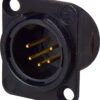 Neutrik NC5MD-L-B-1 5-Pin XLR Male Panel/Chassis Mount Connector - Black/Gold 2 Neutrik NC5MD-L-B-1 5-Pin XLR Male Panel/Chassis Mount Connector - Black/Gold -Neutrik shop NC5MDL 1 B