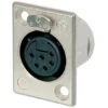 Neutrik NC6FSP-1 6 Pole Female Receptacle With Switchcraft Pin Layout - Nickel/Silver -Neutrik shop NC6FSP 1