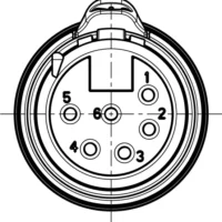 Neutrik NC6FXX-B 6 Pole Female XLR Cable Connector - Black/Gold -Neutrik shop NC6FXX B 1