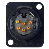 Neutrik NC6MSD-L-B-1 Receptacle DL1 Series 6S Pin Male With Switchcraft Pin Layout - Solder Cups - Black/Gold 6 Neutrik NC6MSD-L-B-1 Receptacle DL1 Series 6S Pin Male With Switchcraft Pin Layout - Solder Cups - Black/Gold -Neutrik shop NC6MSD L B 1 1