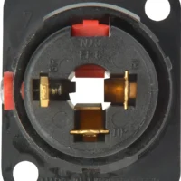 Neutrik NJ3FP6C-B 1/4in TRS Chassis Mount Black And Gold -Neutrik shop NJ3FP6C B 1