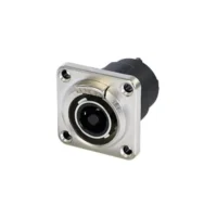 Neutrik NLT4FPXX Receptacle SpeakON STXX 4 Pole Female Chassis Connector - Solder Cups - V-0 Insert - Nickel/Silver