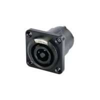 Neutrik NLT4FPXX-BAG 4 Pole Female Chassis Connector - Black Metal Housing/Solder Contacts Or 1/4in Flat Tabs