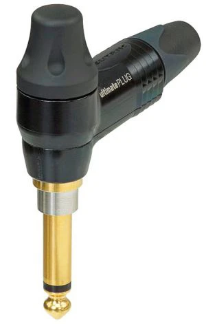 Neutrik NP2RX-ULTIMATE 2 Pole 1/4 Inch Right-Angle Phone Plug - Gold/Black 3 Neutrik NP2RX-ULTIMATE 2 Pole 1/4 Inch Right-Angle Phone Plug - Gold/Black
