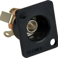 Connectronics 1/4in Stereo Recessed Female D Series Chassis Mount Black