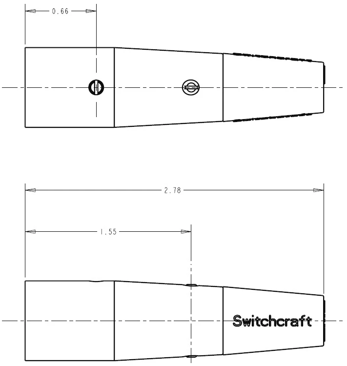 Switchcraft A4MBAU A Series 4 Pin XLR Male Cable Mount - Gold Pins - Black 4 Switchcraft A4MBAU A Series 4 Pin XLR Male Cable Mount - Gold Pins - Black - Image 2