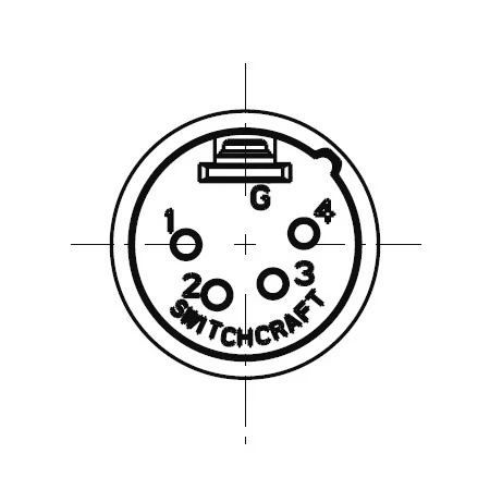 Switchcraft A4MBAU A Series 4 Pin XLR Male Cable Mount - Gold Pins - Black 3 Switchcraft A4MBAU A Series 4 Pin XLR Male Cable Mount - Gold Pins - Black
