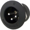Switchcraft B Series B3MB Male 3-Pin Round Metal Shell XLR Panel Mount - Black Finish -Neutrik shop SW B3MB