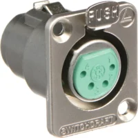 Switchcraft DE4F 4-Pin XLR Female Panel/Chassis Mount Connector - Nickel