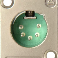 Switchcraft DE5M 5-Pin XLR Male Panel/Chassis Mount Connector - Nickel/Silver