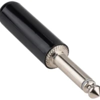 Switchcraft 240 2-Conductor 1/4 Inch Guitar Plug/Speaker Plug Black Plastic Handle With Screw Terminals