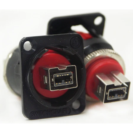 Switchcraft EHFW800X2B EH Series Firewire 800 Female Feedthru - Black 3 Switchcraft EHFW800X2B EH Series Firewire 800 Female Feedthru - Black