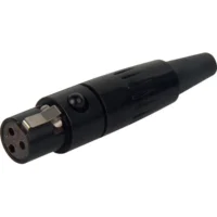 Switchcraft TA3FBX Tini Q-G Mini XLR Female Cable Mount Silver Pins/Black Shell