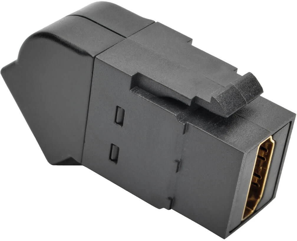 Tripp Lite P164-000-KPA-BK HDMI All-in-One Keystone/Panel Mount Angled Coupler (F/F) - Black 5 Tripp Lite P164-000-KPA-BK HDMI All-in-One Keystone/Panel Mount Angled Coupler (F/F) - Black - Image 3