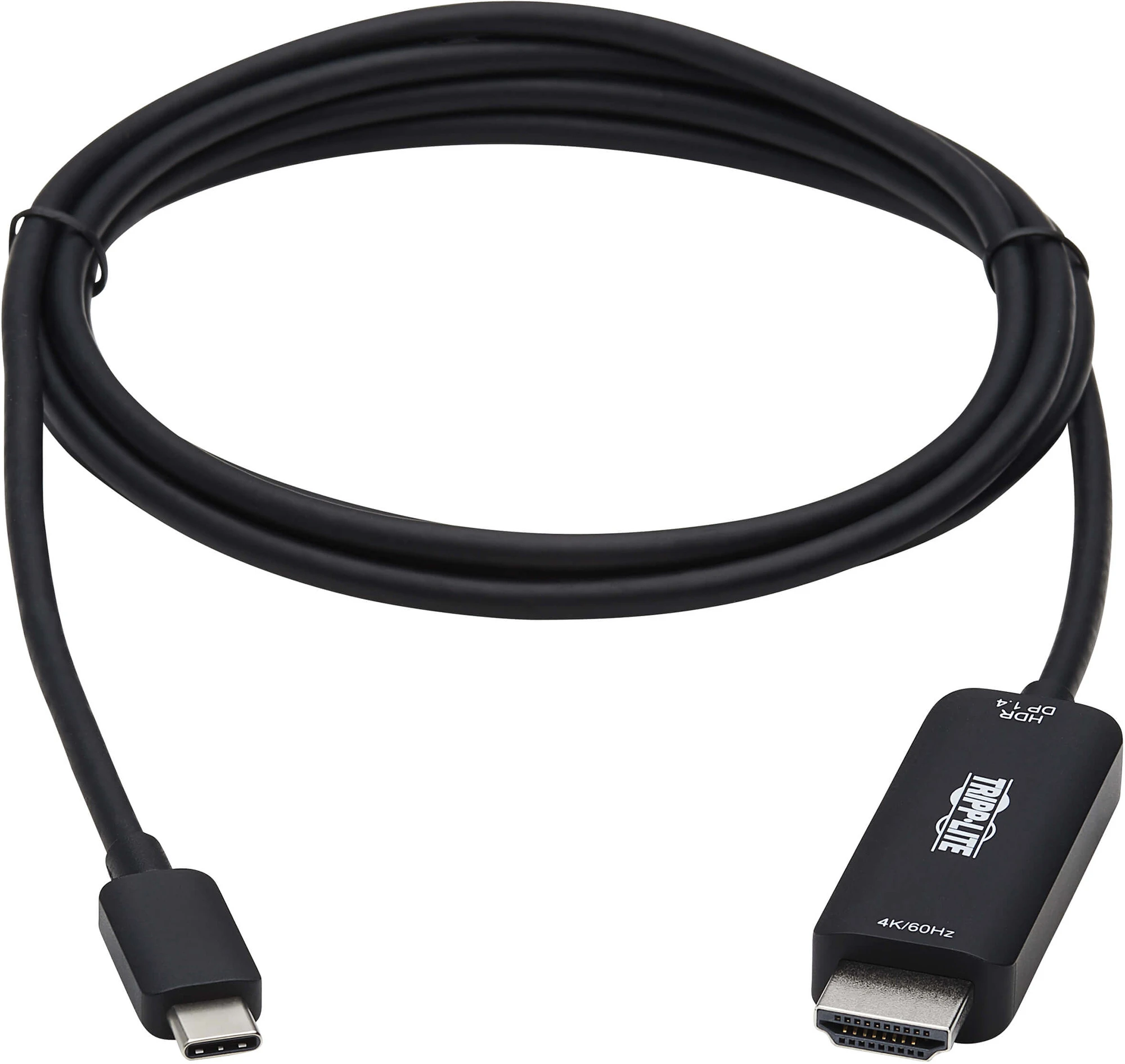 Tripp Lite U444-006-HDR4BE USB-C To HDMI Adapter Cable 4K60Hz HDR DP 1.4 Alt Mode - Black - 6 Foot 4 Tripp Lite U444-006-HDR4BE USB-C To HDMI Adapter Cable 4K60Hz HDR DP 1.4 Alt Mode - Black - 6 Foot - Image 2