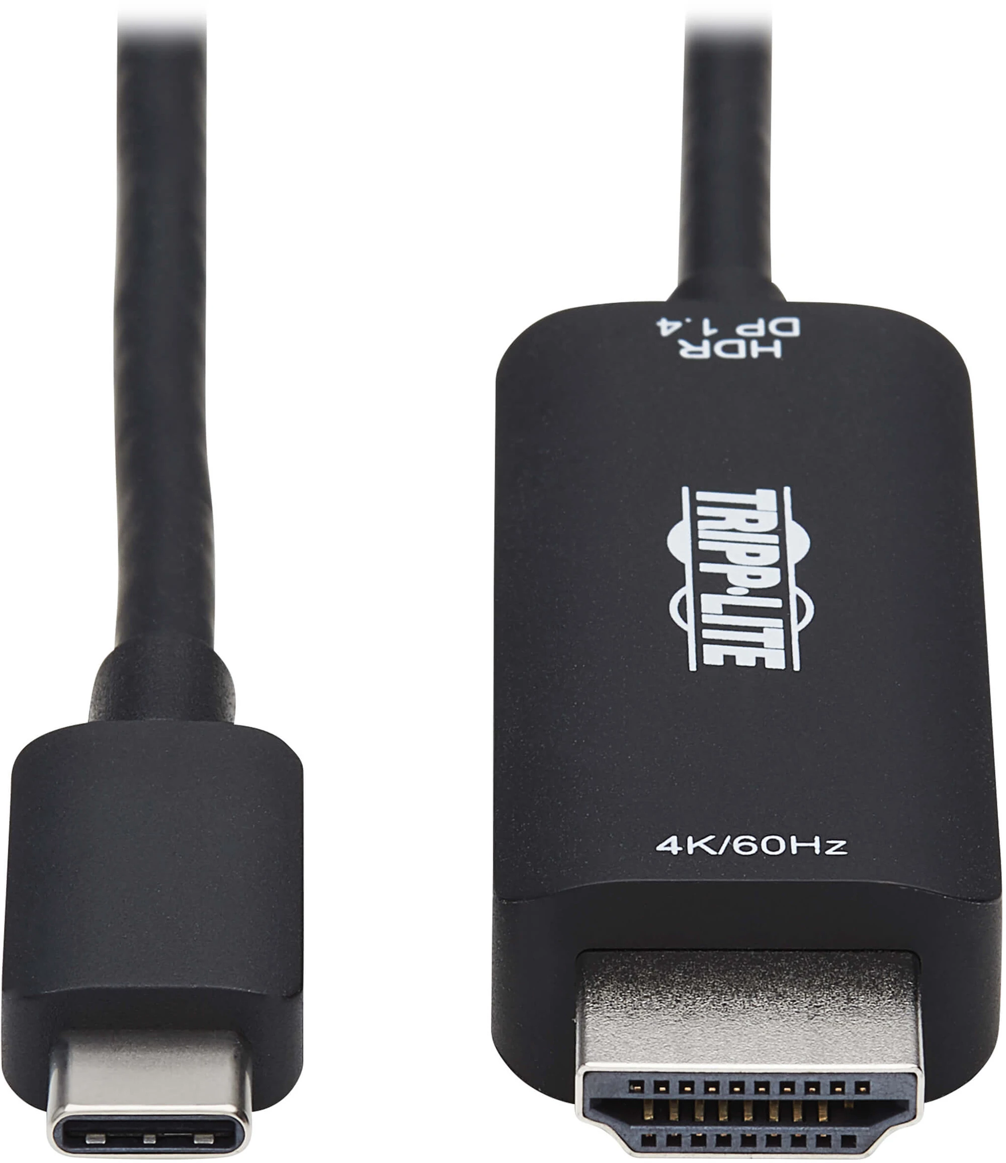 Tripp Lite U444-006-HDR4BE USB-C To HDMI Adapter Cable 4K60Hz HDR DP 1.4 Alt Mode - Black - 6 Foot 3 Tripp Lite U444-006-HDR4BE USB-C To HDMI Adapter Cable 4K60Hz HDR DP 1.4 Alt Mode - Black - 6 Foot