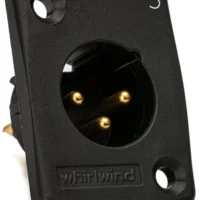 Whirlwind WC3MQBK Black Male XLR Chassis Mount Connector Numbered 3