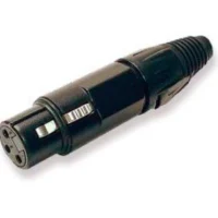 Neutrik shop 14 Whirlwind WI3F-BK Inline Female XLR Connector - Black - Number 1-48