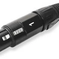 Whirlwind WI3F-BK-1 Female Inline XLR Connector Numbered 1