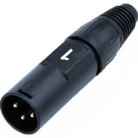 Whirlwind WI3M-BK-1 Male Inline XLR Connector Numbered 1