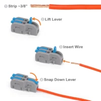 1-in 2-out Snap Lever Cable Connector -Neutrik shop cbl12.mainimage 1.4